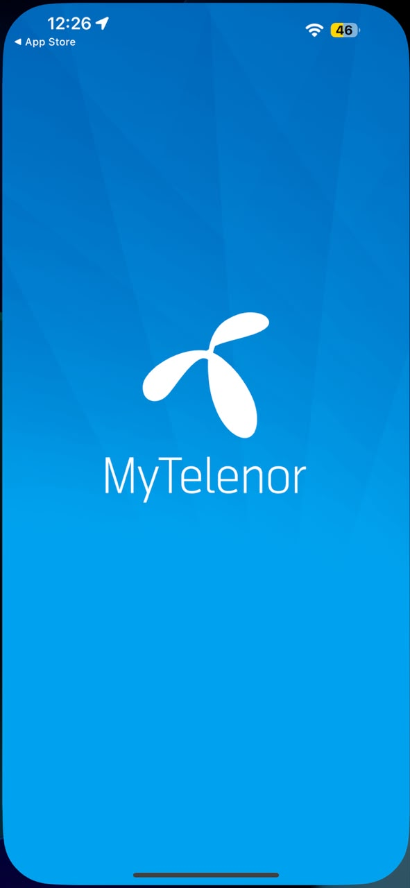 Launch My Telenor App after installation on iPhone — iOS step 5