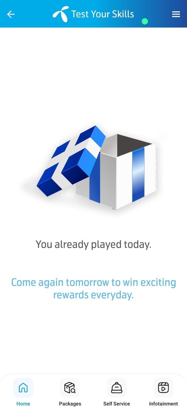 Tap Claim Now button to receive free Telenor mobile data reward — Step 3c